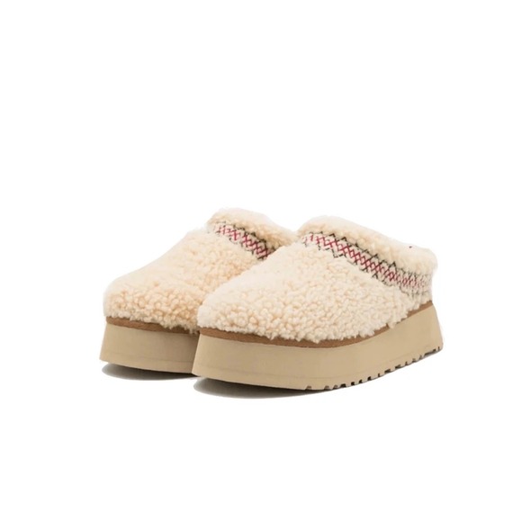 UGG Shoes - UGG Slippers Tazz Braid Platform Natural Cream Womens Size 8